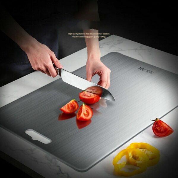 304 Thickened Stainless Steel Cutting Board Antibacterial And Mildew-proof  Household Cutting Board Cutting Board Rolling